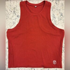Born Primitive Burnt Orange Ribbed Racerback Tank Top